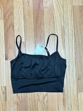 H&M Black Cropped Spaghetti Strap Top